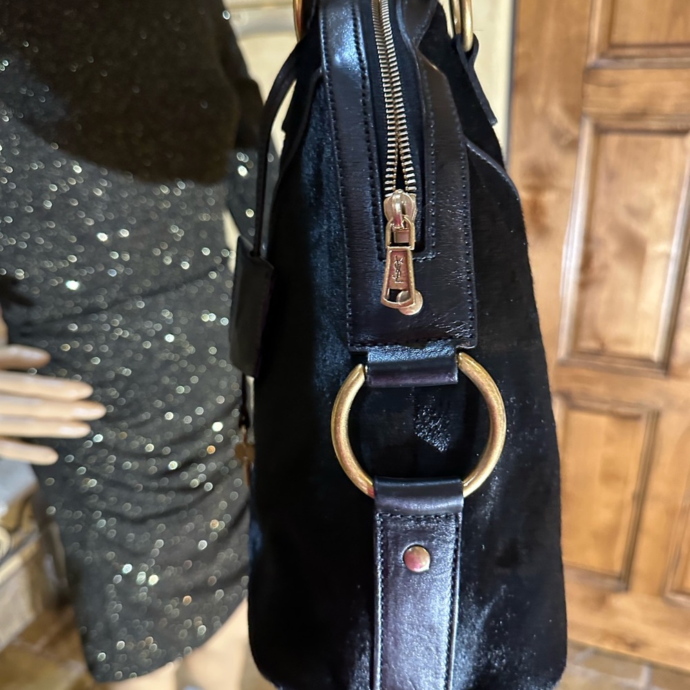 Gorgeous Yves Saint Laurent Black Pony Hair Large Muse Bag - Picture 12 of 16